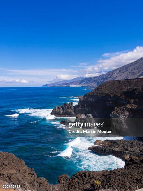 cliffs near san andres, la palma, canary islands, spain - andres stock pictures, royalty-free photos & images