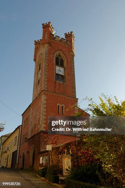 city tower, furth im wald, upper palatinate, bavaria, germany - wald fotografías e imágenes de stock