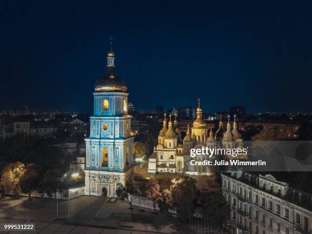 st sophia's cathedral at night - julia st stock pictures, royalty-free photos & images