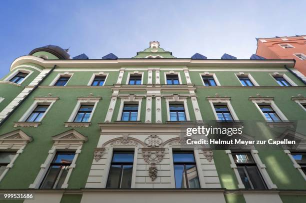 facade from 1880, regensburg, upper palatinate, bavaria, germany - oberpfalz stock-fotos und bilder
