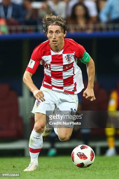 Luka Modric during the 2018 FIFA World Cup Russia Final between France and Croatia at Luzhniki Stadium on July 15, 2018 in Moscow, Russia.