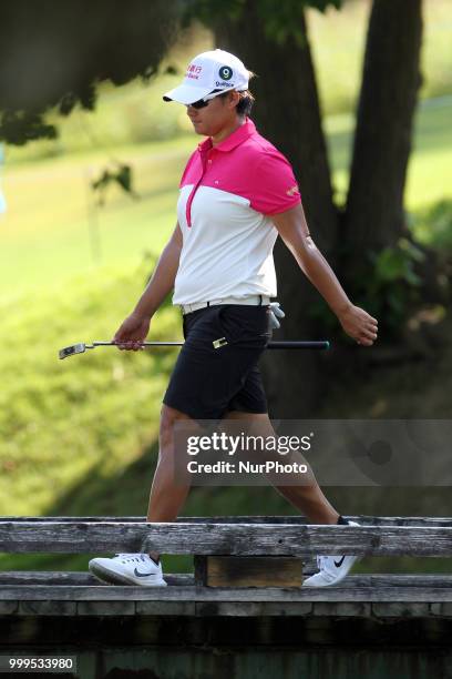 Yani Tseng of Taoyuan, Taiwan walks to the 2nd green during the final round of the Marathon LPGA Classic golf tournament at Highland Meadows Golf...