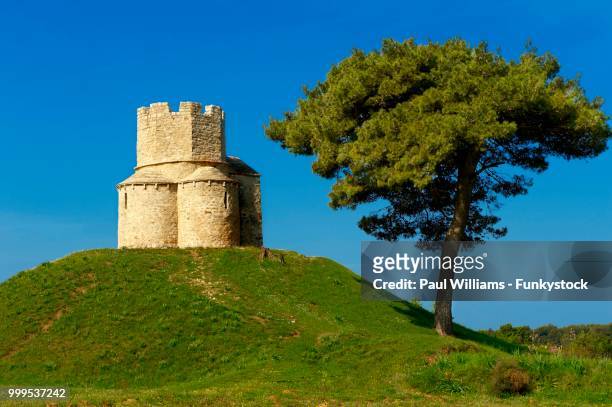 st nicholas cathedral or nicola cathedral, sveti kriz, the world's smallest cathedral, where the medieval croatian kings were crowned, 12th century, nin, croatia - st nicholas church stock pictures, royalty-free photos & images