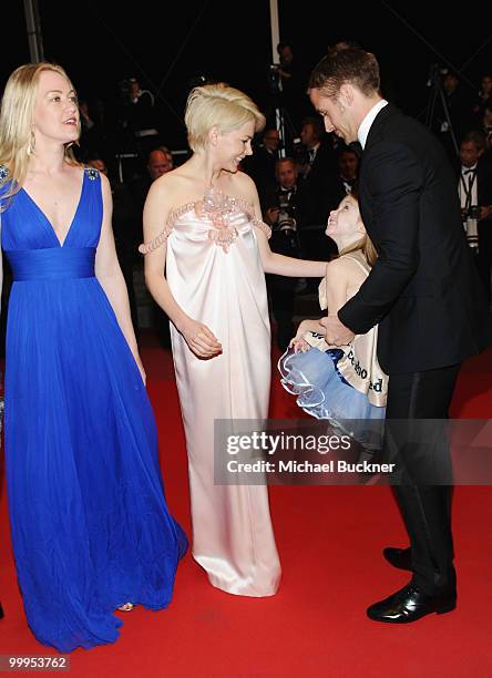Producer Lynette Howell, actress Michelle Williams, actor Ryan Gosling,actress Faith Wladyka attend the "Blue Valentine" Premiere at the Palais des...