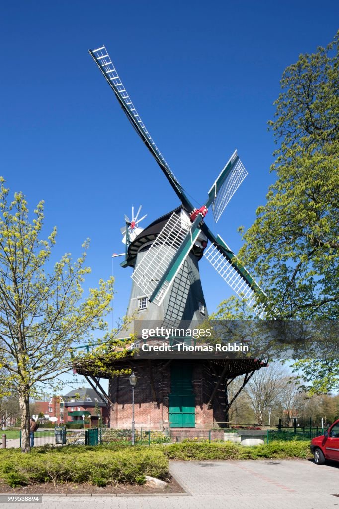 Windmill --Kopperhoerner Muehle--, from 1839, Wilhelmshaven, Lower Saxony, Germany