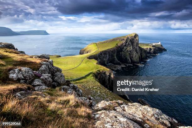 neist point, ross, skye and lochaber, isle of skye, scotland, united kingdom - highland islands stock pictures, royalty-free photos & images
