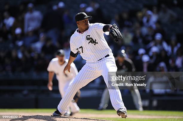 Tony Pena of the Chicago White Sox pitches against the Toronto Blue Jays on May 9, 2010 at U.S. Cellular Field in Chicago, Illinois. The Blue Jays...