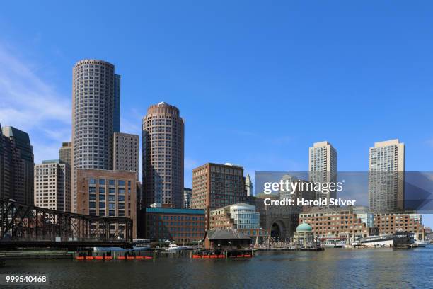 view of the boston harbor skyline - harold stock pictures, royalty-free photos & images