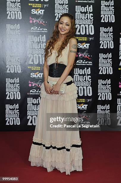 Namie Amuro attends the World Music Awards 2010 at the Sporting Club on May 18, 2010 in Monte Carlo, Monaco.