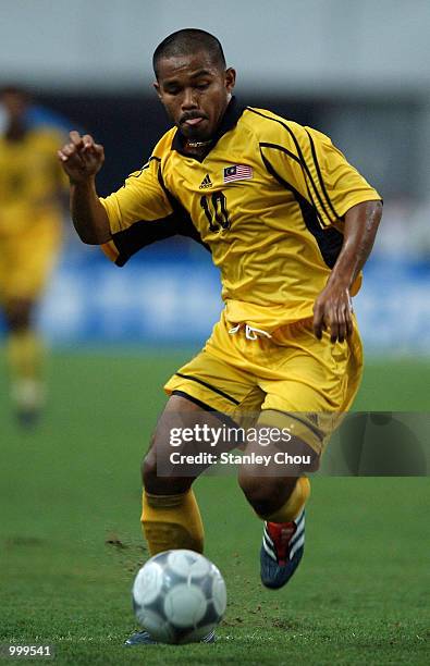 Mohd Nizaruddin Yusoff of Malaysia in actin during the Semi Final Match between Malaysia and Myanmar held at the MABA Stadium, Kuala Lumpur, Malaysia...