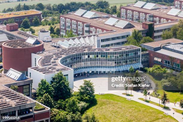 aerial view, university hospital regensburg, regensburg, upper palatinate, bavaria, germany - kiefer foto e immagini stock