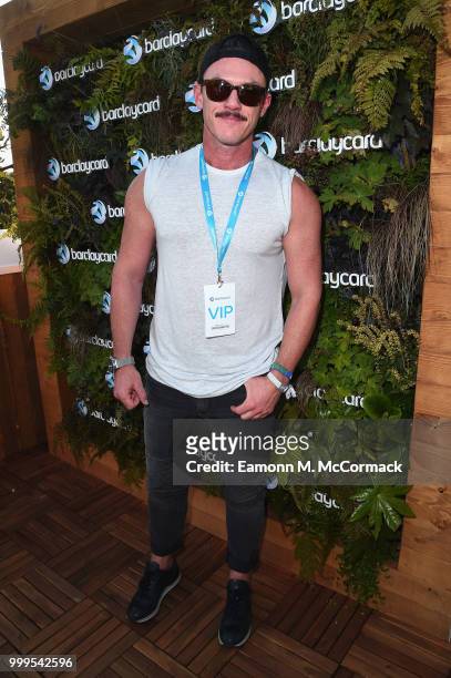 Luke Evans attends as Barclaycard present British Summer Time Hyde Park at Hyde Park on July 15, 2018 in London, England.