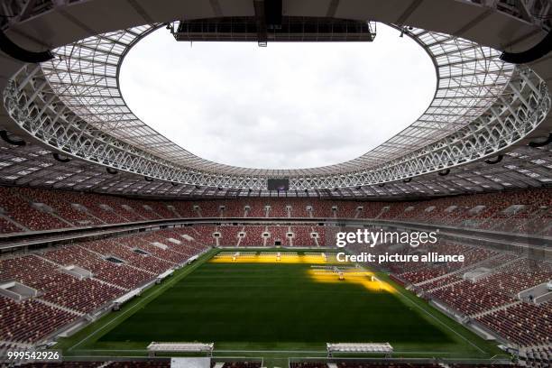 Picture of the interior of the Luzhniki Olympic Stadium taken in Moscow, Russia, 29 August 2017. The city is one of the locations for the Russia 2018...