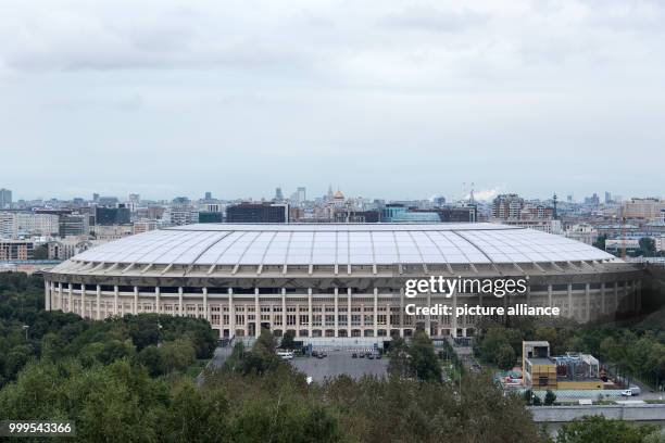 Picture of the Luzhniki Olympic Stadium taken in Moscow, Russia, 29 August 2017. The city is one of the locations for the Russia 2018 FIFA World Cup....