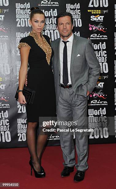 Kristina Liliana and Lothar Matthaeus attend the World Music Awards 2010 at the Sporting Club on May 18, 2010 in Monte Carlo, Monaco.