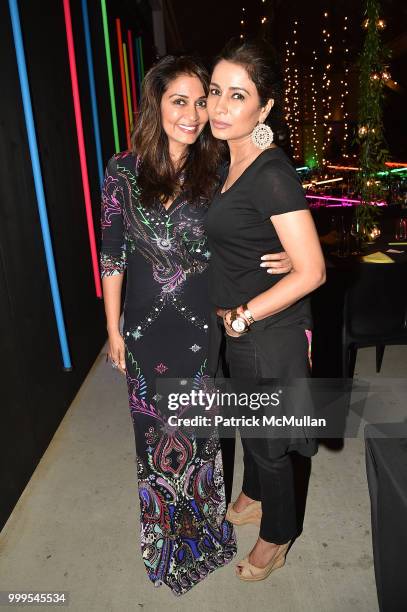 Mrinalini Kumari and Kashmi Kumari attend the Parrish Art Museum Midsummer Party 2018 at Parrish Art Museum on July 14, 2018 in Water Mill, New York.