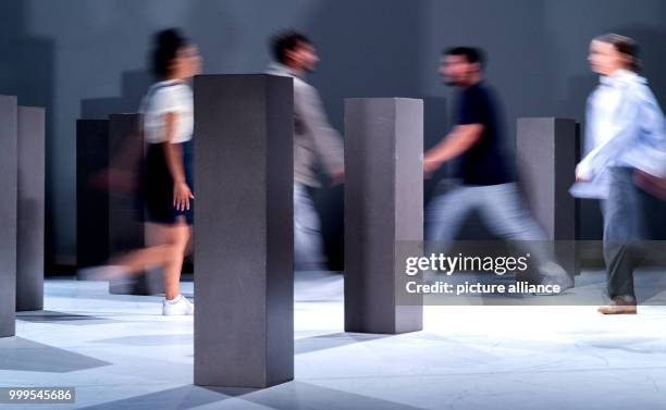 Performers of the French group 'Black Sheep' rehearse for the Germany premiere of the play 'Fact', a fusion of Hip-Hop and contemporary dance, in...