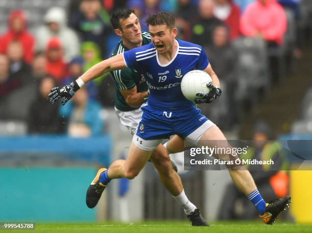 Dublin , Ireland - 15 July 2018; Dessie Mone of Monaghan in action against Eoin Doyle of Kildare during the GAA Football All-Ireland Senior...