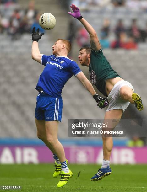 Dublin , Ireland - 15 July 2018; Kieran Hughes of Monaghan in action against Johnny Byrne of Kildare during the GAA Football All-Ireland Senior...