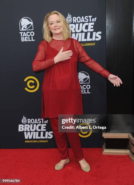 Actress Cybill Shepherd arrives for the Comedy Central Roast Of Bruce Willis held at Hollywood Palladium on July 14, 2018 in Los Angeles, California.