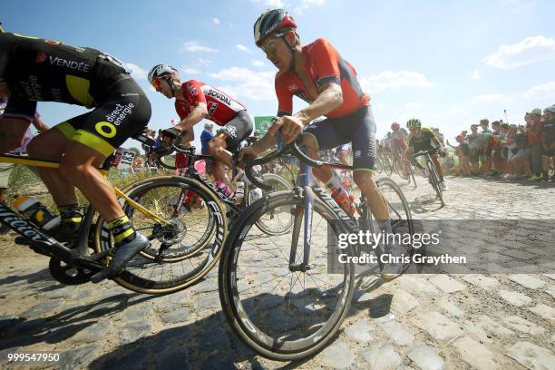 Domenico Pozzovivo of Italy and Bahrain Merida Pro Team / Marcel Sieberg of Germany and Team Lotto Soudal / Adam Yates of Great Britain and Team...