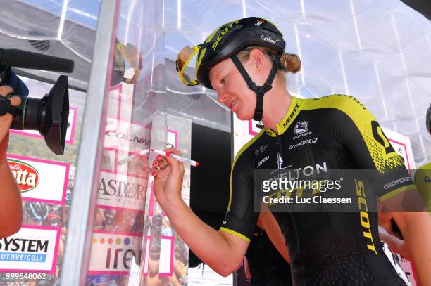 Start / Podium / Jolien DHoore of Belgium and Team Mitchelton-Scott / during the 29th Tour of Italy 2018 - Women, Stage 10 a 120,3km stage from...