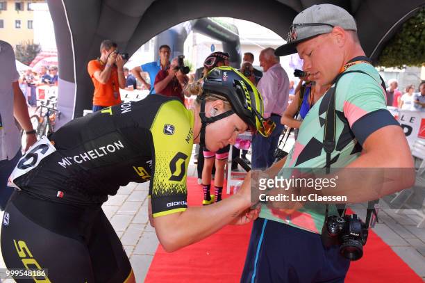 Start / Jolien DHoore of Belgium and Team Mitchelton-Scott / Fans / during the 29th Tour of Italy 2018 - Women, Stage 10 a 120,3km stage from...