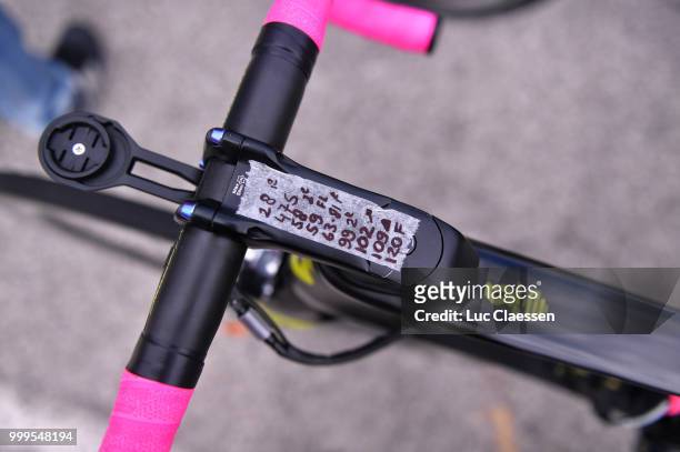 Annemiek van Vleuten of The Netherlands and Team Mitchelton-Scott / Scott Bike / Pink / Route Profile / Detail view / during the 29th Tour of Italy...
