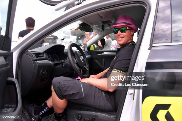 Start / Martin Vestby from Denmark and Team Mitchelton Scott Sportsdirector / during the 29th Tour of Italy 2018 - Women, Stage 10 a 120,3km stage...