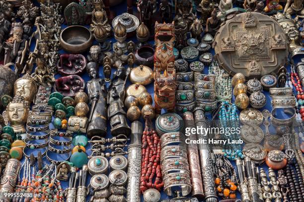 nepalese souvenirs, jewelry, kathmandu, nepal - kathmandu valley stock pictures, royalty-free photos & images