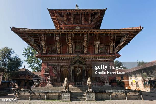 hindu temple of changu narayan, changunarayan, nepal - kathmandu valley stock pictures, royalty-free photos & images