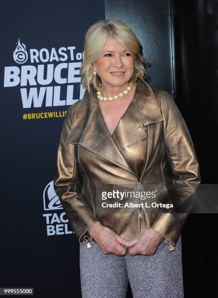 Personality Martha Stewart arrives for the Comedy Central Roast Of Bruce Willis held at Hollywood Palladium on July 14, 2018 in Los Angeles,...