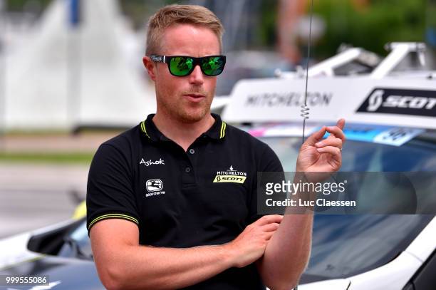 Start / Martin Vestby from Denmark and Team Mitchelton Scott Sportsdirector / during the 29th Tour of Italy 2018 - Women, Stage 10 a 120,3km stage...