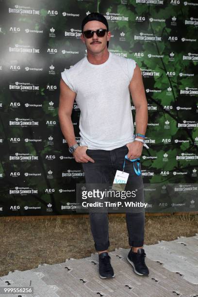 Luke Evans attends as Barclaycard present British Summer Time Hyde Park at Hyde Park on July 15, 2018 in London, England.
