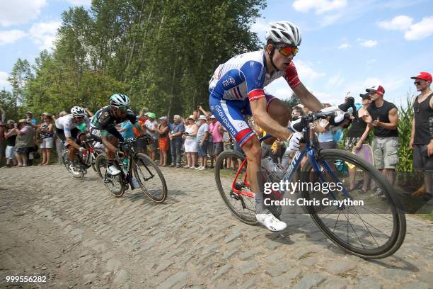 Arnaud Demare of France and Team Groupama FDJ / ont Thibault a Ennevelin Cobbles Sector 1 / Pave / during the 105th Tour de France 2018, Stage 9 a...