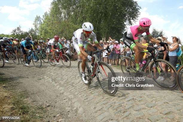 Warren Barguil of France and Team Fortuneo Samsic / Sep Vanmarcke of Belgium and Team EF Education First - Drapac P/B Cannondale / ont Thibault a...
