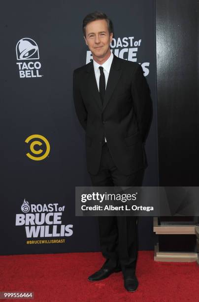 Actor Edward Norton arrives for the Comedy Central Roast Of Bruce Willis held at Hollywood Palladium on July 14, 2018 in Los Angeles, California.