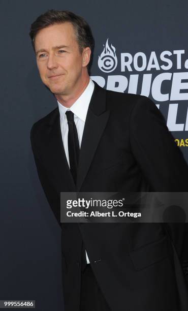 Actor Edward Norton arrives for the Comedy Central Roast Of Bruce Willis held at Hollywood Palladium on July 14, 2018 in Los Angeles, California.