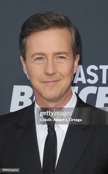 Actor Edward Norton arrives for the Comedy Central Roast Of Bruce Willis held at Hollywood Palladium on July 14, 2018 in Los Angeles, California.