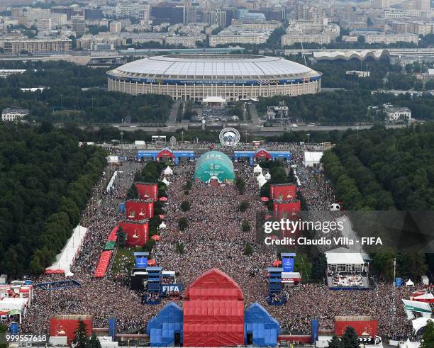 General view during the 2018 FIFA World Cup Final match between France v Croatia at Luzhniki Stadium on July 15, 2018 in Moscow, Russia.