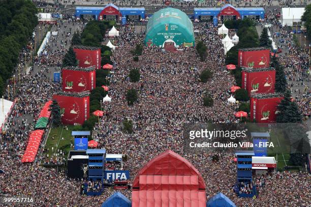 General view during the 2018 FIFA World Cup Final match between France v Croatia at Luzhniki Stadium on July 15, 2018 in Moscow, Russia.