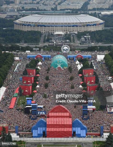 General view during the 2018 FIFA World Cup Final match between France v Croatia at Luzhniki Stadium on July 15, 2018 in Moscow, Russia.