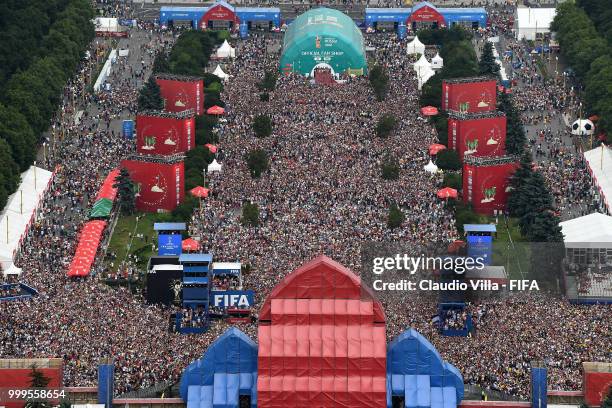 General view during the 2018 FIFA World Cup Final match between France v Croatia at Luzhniki Stadium on July 15, 2018 in Moscow, Russia.