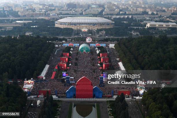 General view during the 2018 FIFA World Cup Final match between France v Croatia at Luzhniki Stadium on July 15, 2018 in Moscow, Russia.