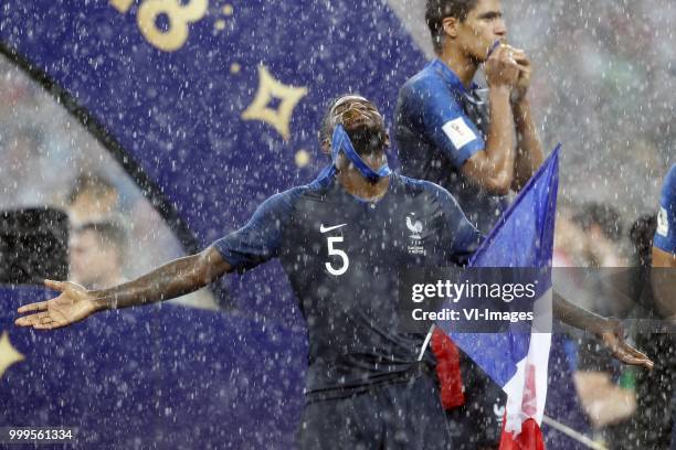 Samuel Umtiti of France during the 2018 FIFA World Cup Russia Final match between France and Croatia at the Luzhniki Stadium on July 15, 2018 in...