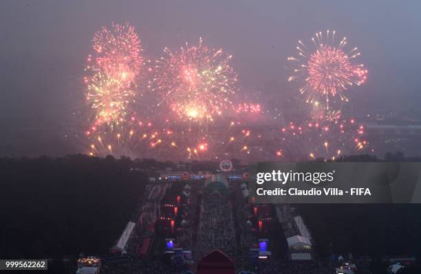 General view during the 2018 FIFA World Cup Final match between France v Croatia at Luzhniki Stadium on July 15, 2018 in Moscow, Russia.