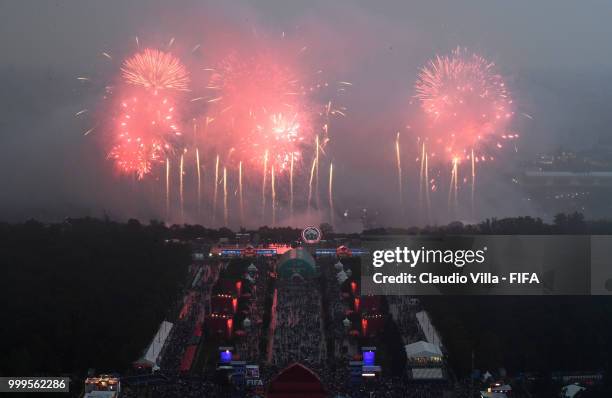 General view during the 2018 FIFA World Cup Final match between France v Croatia at Luzhniki Stadium on July 15, 2018 in Moscow, Russia.