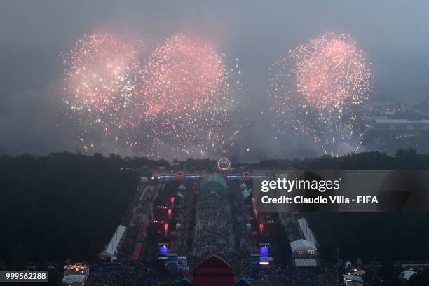 General view during the 2018 FIFA World Cup Final match between France v Croatia at Luzhniki Stadium on July 15, 2018 in Moscow, Russia.