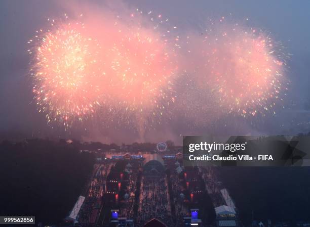 General view during the 2018 FIFA World Cup Final match between France v Croatia at Luzhniki Stadium on July 15, 2018 in Moscow, Russia.