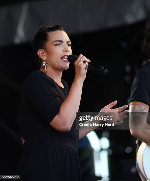 Caro Emerald performs at Cornbury Festival at Great Tew Park on July 15, 2018 in Oxford, England.